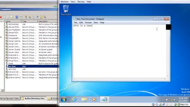 Configuring Active directory to join a domain with home folder and roaming in server 2008 part 2 смотреть онлайн
