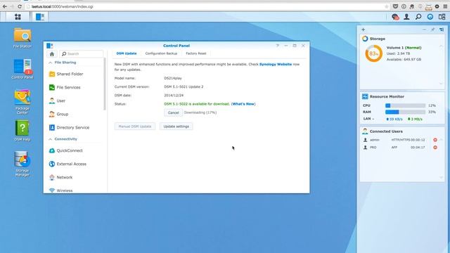 How to update the synology NAS firmware. смотреть онлайн