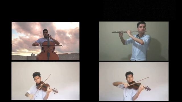 Hallelujah - instrumental (cover) | violín cello flauta traversa смотреть онлайн