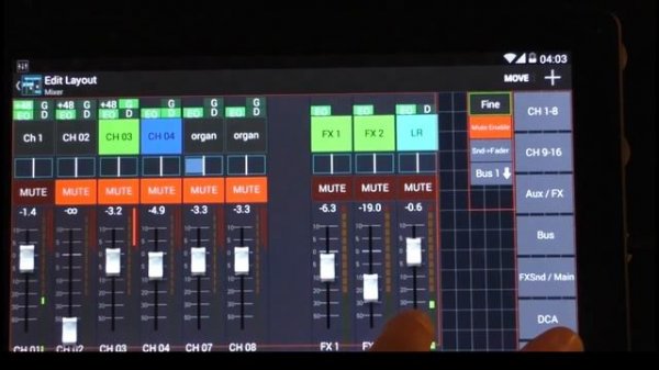 Behringer and Midas Android Mixing Station
