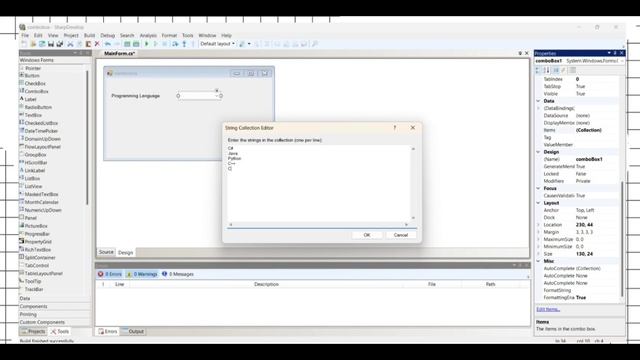 ComboBox - C# Windows Forms Controls смотреть онлайн