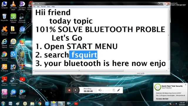 101% SOLVE BLUETOOTH PROBLEM IN WINDOW 7 смотреть онлайн
