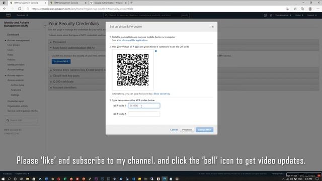 AWS Root account Enabling a virtual multi-factor authentication (MFA) смотреть онлайн
