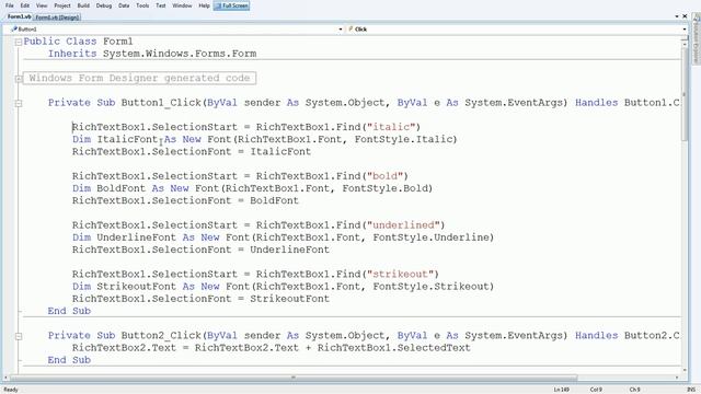 Learn VB.Net Programming in English for Beginners(RichTextBox) - Part 20 смотреть онлайн