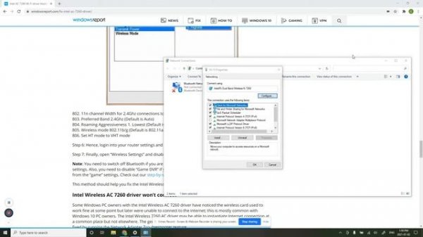 QT #1: Intel(R) Dual Band Wireless-N 7260 Disconnecting Fix