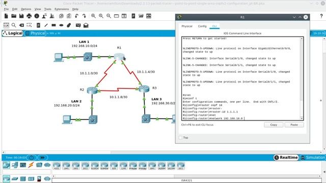 2.2.13 Packet Tracer - Point-to-Point Single-Area OSPFv2 Configuration смотреть онлайн