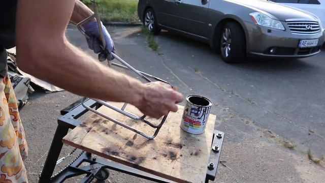 DIY front rack for FatBike from trash. смотреть онлайн