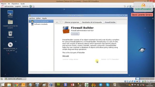 Instalación de Firewall Builder (software de seguridad) en Linux (Debian 6.0) con interfaz gráfico смотреть онлайн