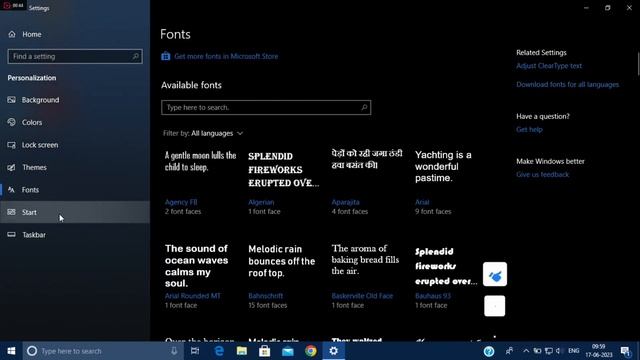 Font and Start setting in windows 10 #font #start #windowsbutton# смотреть онлайн