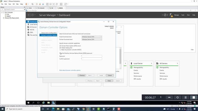Installing Active Directory and DNS on Windows server 2016 смотреть онлайн