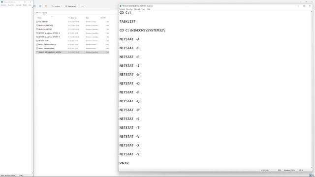 Tasklist and near full netstat CMD, command bat program смотреть онлайн