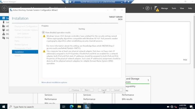 Promoting Your Windows Server 2022 VM to a Domain Controller смотреть онлайн
