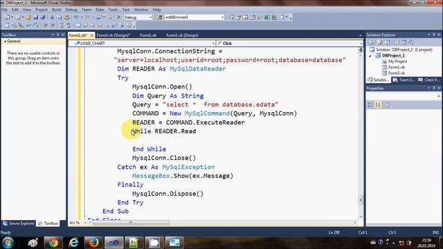 MySQL VB NET Tutorial 16 How to Link Chart Graph with Database1 смотреть онлайн