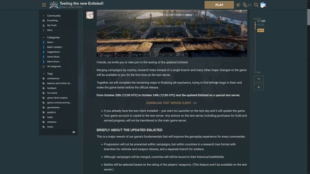 Merge Coming! Test Servers Online NOW - Enlisted Review смотреть онлайн