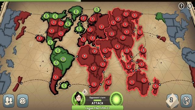 BASIC STRATEGY TO WIN 1v1 (FOR NOVICES) | RISK: Global Domination 2 player risk strategy tactics смотреть онлайн