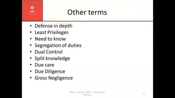 CISSP Domain 1  - Introduction to Information Security - 2