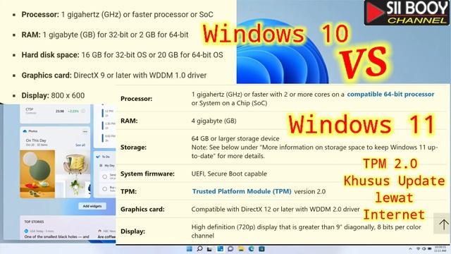 Windows 10 Vs Windows 11 (Spesifikasi minimum, Tampilan & Performa) смотреть онлайн