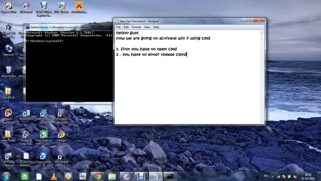 Activate Windows 7 Using cmd смотреть онлайн