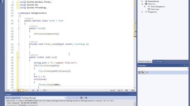 how to run the application in background in c# using thread смотреть онлайн