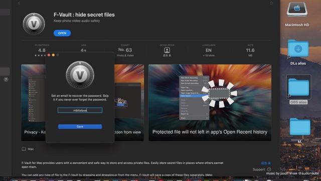 F Vault hide secret files Mac App Store Basic Overview смотреть онлайн
