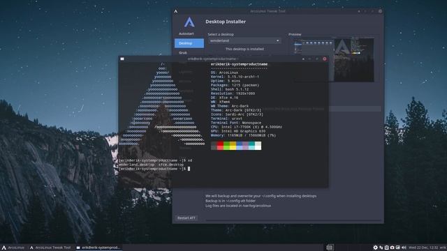 ArcoLinux : 2445 New ArcoLinux Tweak Tool - install Wmderland tiling window manager or trash it смотреть онлайн