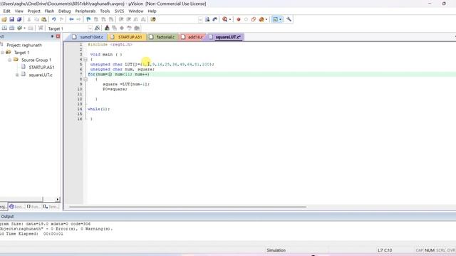 #BRAL456B Embedded C 8051Program to find square of numbers [1-10] using Look Up Table BECL456A смотреть онлайн