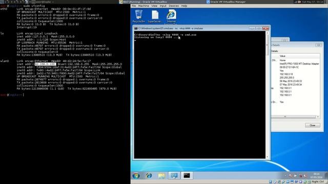 NetCat - Simple TCP Bind Shell to Windows 7 Tutorial смотреть онлайн