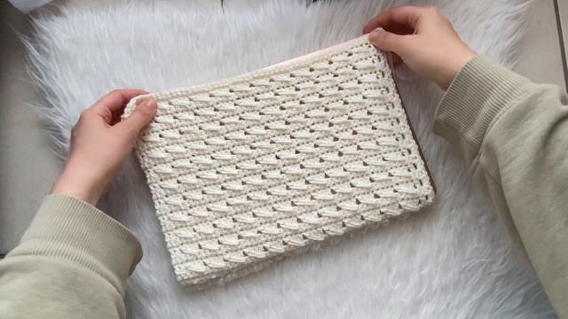 How to Crochet a Laptop Sleeve / Cover - ANY SIZE | Tutorial смотреть онлайн