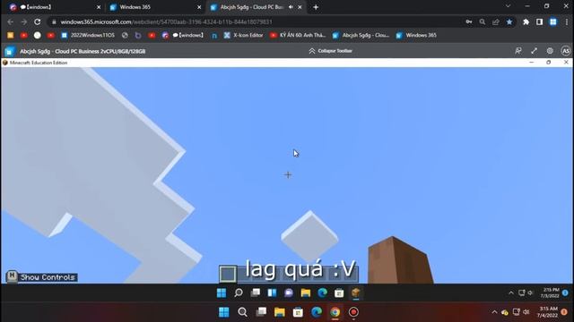 chạy minecraft trên Windows 365 và cá kết :)) смотреть онлайн