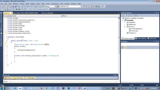 C#.Net insert data in database || c#.net tutorial for beginners || Insert data in c#.Net смотреть онлайн