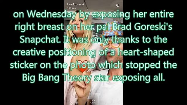 Kaley Cuoco Exposes Her Breast In A Very Revealing Snapchat Photograph смотреть онлайн