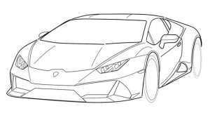 How to draw a LAMBORGHINI HURACAN / drawing lamborghini huracan sports car step by step easy