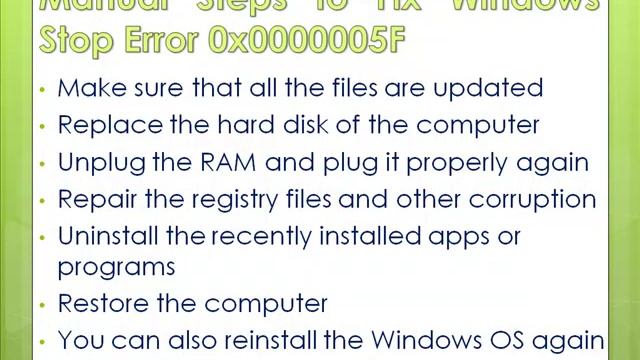 Easy Way to Fix Windows Stop Error 0x0000005F смотреть онлайн