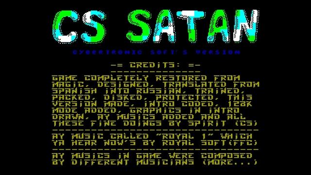 Satan Crack Intro - Netherworld Crack Intro - Cybertronic Soft 1996 (Moscow) [#zx spectrum Demo] смотреть онлайн