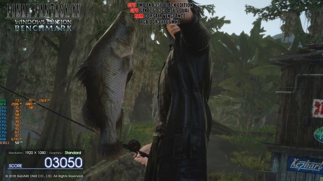 AMD FX8350 - 1060GTX 3GB│Benchmark tool Final Fantasy XV Windows Edition 1080p смотреть онлайн