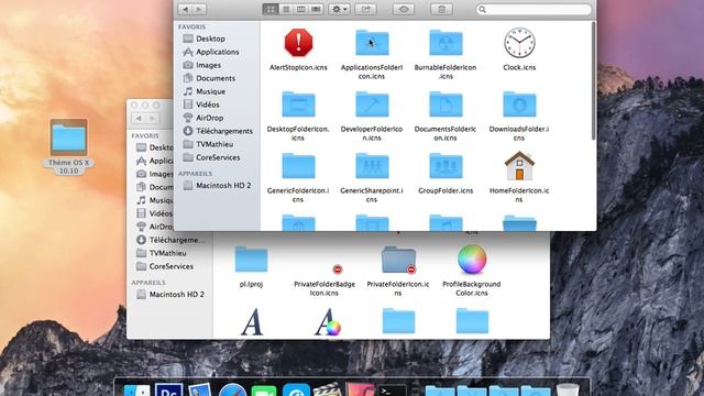 Donner l'apparence de OS X 10.10 Yosemite à son MAC - Thème OS X 10.10 смотреть онлайн