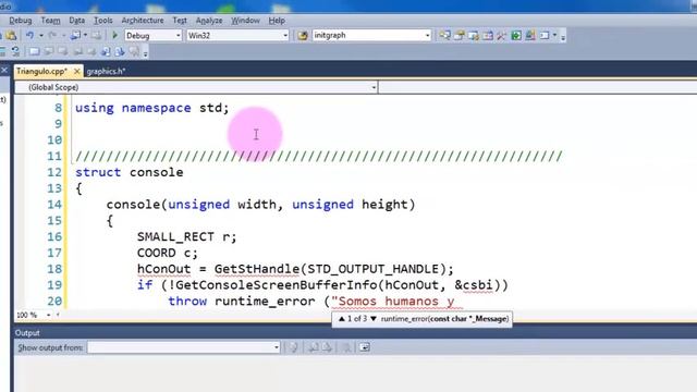 graphics.h en C++ de Visual Studio 2010 смотреть онлайн