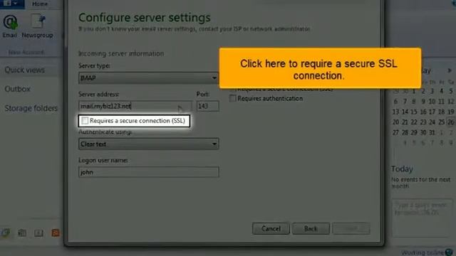Configuring an IMAP email account with SSL in Windows Live Mail смотреть онлайн