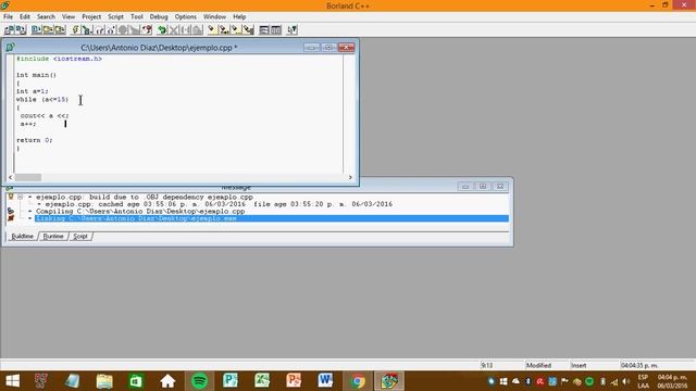 Cíclo while Borland C++ смотреть онлайн