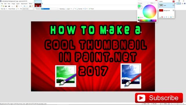 How to Make a Super Cool Thumbnail In Paint.NET 2017! (FREE AND EASY!) смотреть онлайн