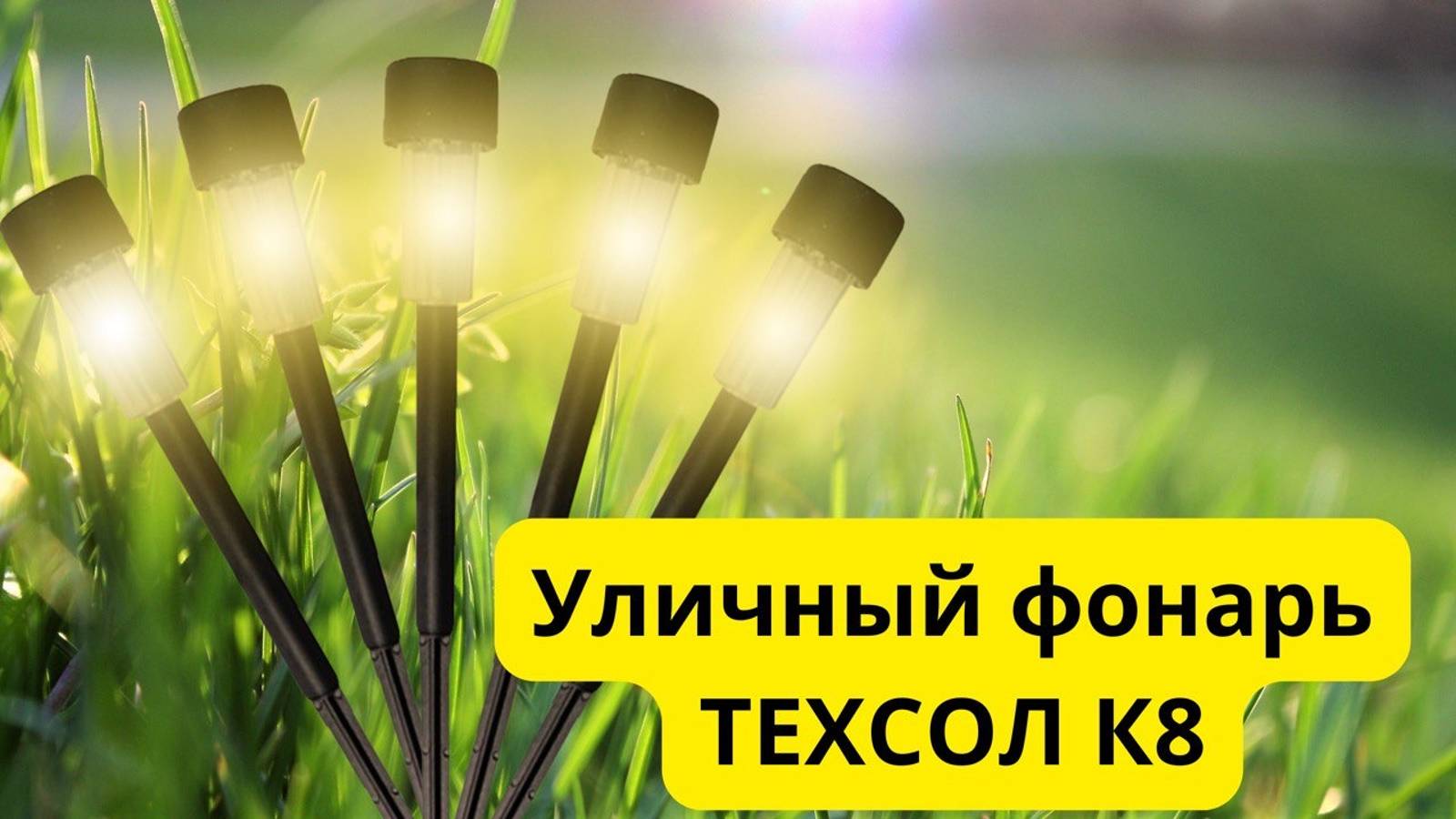 Фонарики для сада на солнечной батарее ТЕХСОЛ К8, 10 штук в наборе