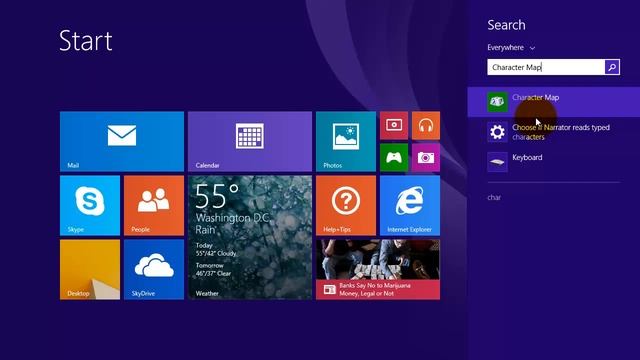 Windows 8.1 - Creating a Character Map Tile on Start Screen [Hindi Audio] смотреть онлайн