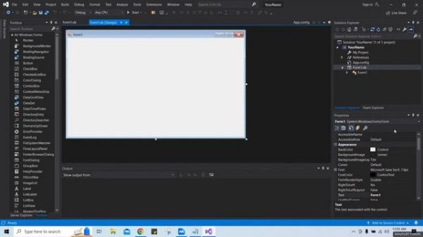 1. Creating VB.net Windows Forms App in Visual Studio in Tagalog