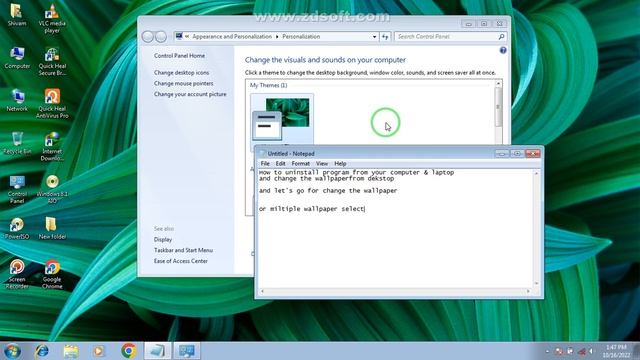 How to uninstall program from your computer & latop And change the wallpaper of dekstop in multiple смотреть онлайн