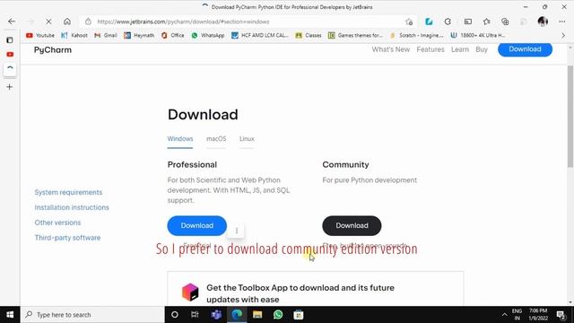 How to download Pycharm | Community and professional edition | Pravin Talent Kid смотреть онлайн