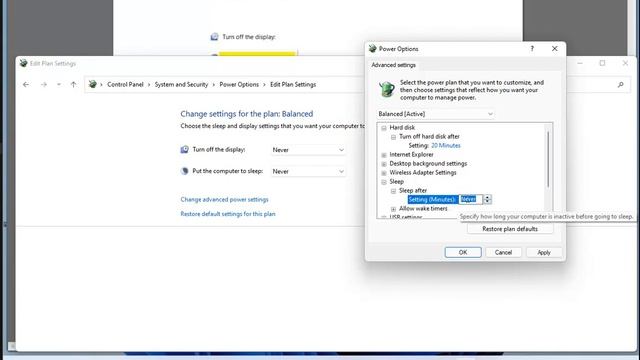 Change When to Put Computer to Sleep Timeout in Windows 11 смотреть онлайн