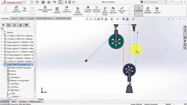 Solidworks motion study tutorial | Mechanical Movement-13 смотреть онлайн