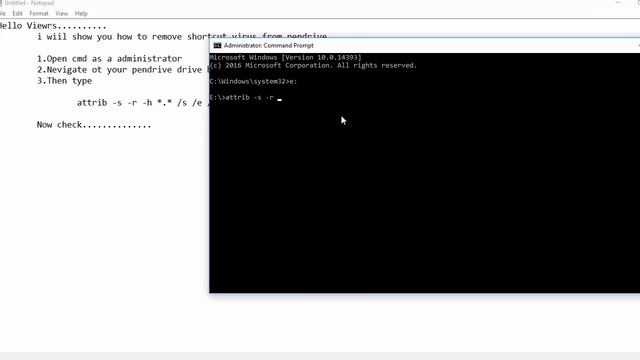how to remove shortcut virus from pendrive using cmd смотреть онлайн