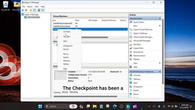 Using Checkpoints on Your Windows 11 Enterprise VM in Hyper V Made with Clipchamp смотреть онлайн