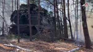 Боевая работа расчетов самоходных гаубиц «Мста-С»